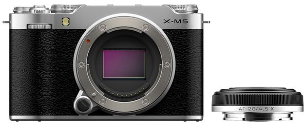 Fujifilm X-M5 + Viltrox  AF 28mm f/4.5  silber