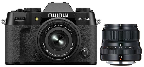 Fujifilm X-T50 + 15-45mm + XF 23mm f/2,0 R WR  schwarz
