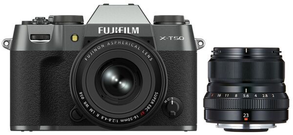 Fujifilm X-T50 + 16-50mm + XF 23mm f/2,0 WR  anthrazit