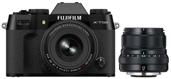 Fujifilm X-T50 + 16-50mm + XF 23mm f/2,0 WR  Schwarz