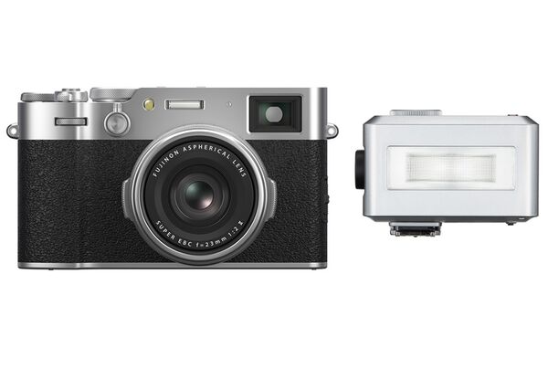 Fujifilm X100VI + Godox iT30Pro - TTL Mini Flash  silber