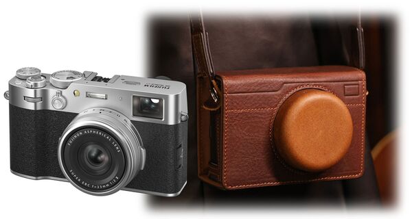 Fujifilm X100VI silber + SmallRig 4558 Ledertasche 