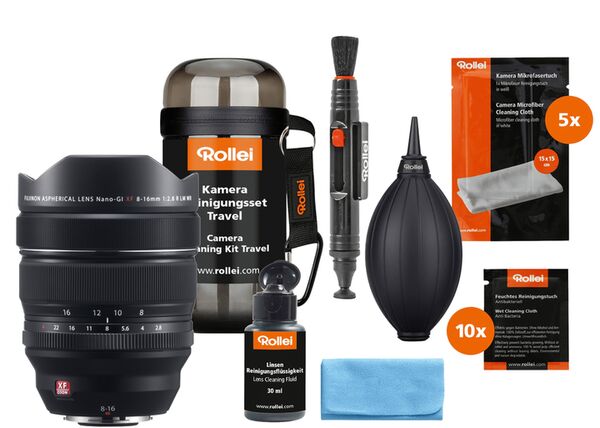 Fujifilm  XF 8-16mm f/2,8 R LM WR + Rollei Kamera Reinigungsset Travel  Fujifilm x