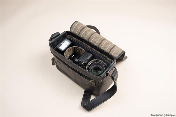 Gillis Leder Foto Schultertasche Trafalgar  vintage black