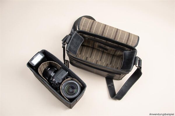 Gillis Leder Foto Schultertasche Trafalgar  vintage black