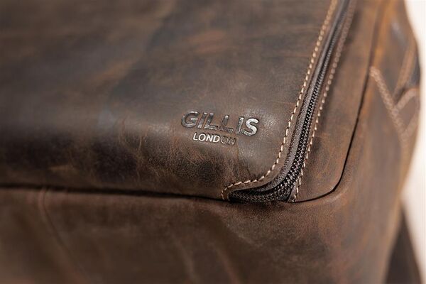 Gillis Leder Kulturbeutel Wellington  vintage brown large