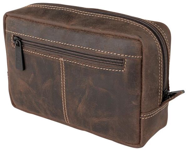 Gillis Leder Kulturbeutel Wellington  vintage brown small