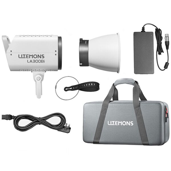 Godox Kit 1 x Litemons LED Light Bi-Color & Accessories and Bag  LA300Bi-K1