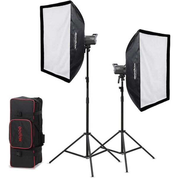 Godox Kit 2 x Litemons LED light Bi-Color & accessories  LA150Bi-K2