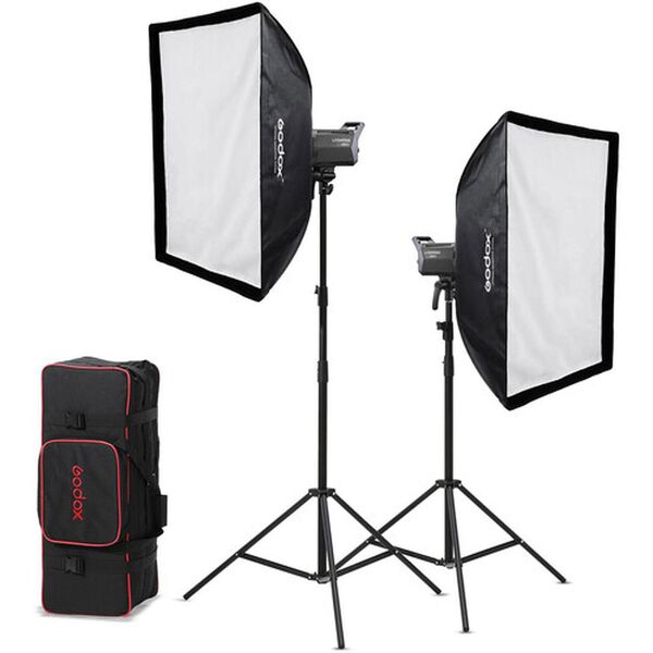Godox  Kit 2 x Litemons LED light Bi-Color & accessories  LA200Bi-K2