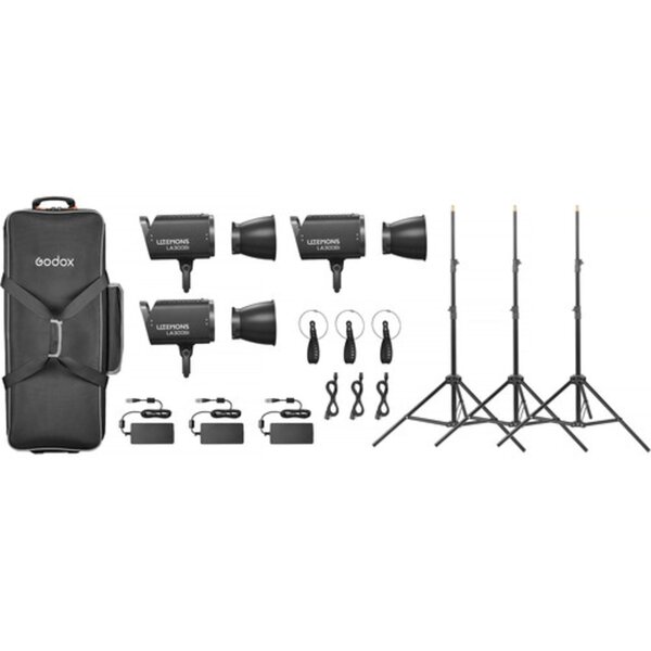 Godox LA300BI Litemons LED light Bi-Color  Kit 3 schwarz