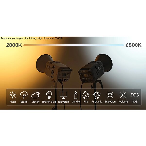 Godox LE300Bi - Litemons LED Light Bi-Color  black 