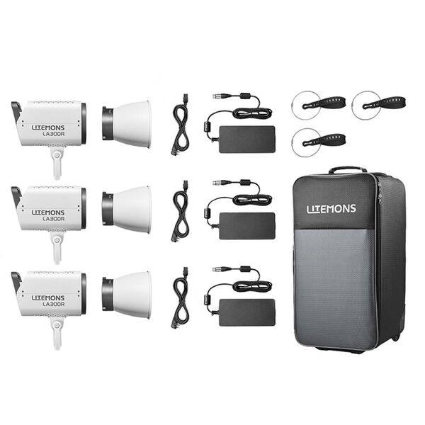 Godox Litemons RGB LED Video Light 3 Light Kit  LA300R 