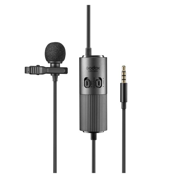 Godox LMS-60G - Omni-direktionales Lavalier Mikrofon w/ Standard Gain  6 m