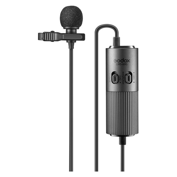 Godox LMS-60G - Omni-direktionales Lavalier Mikrofon w/ Standard Gain  6 m