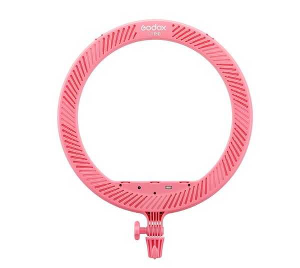 Godox LR150P - LED Ring Licht mit Smartphonehalterung  pink