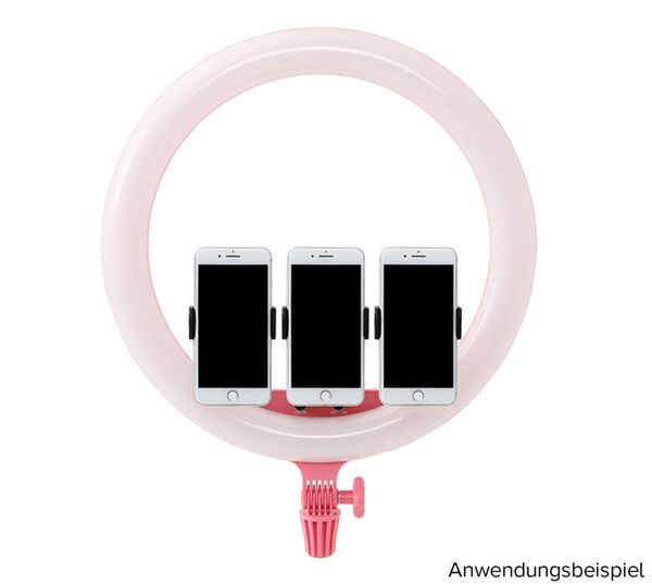 Godox LR150P - LED Ring Licht mit Smartphonehalterung  pink