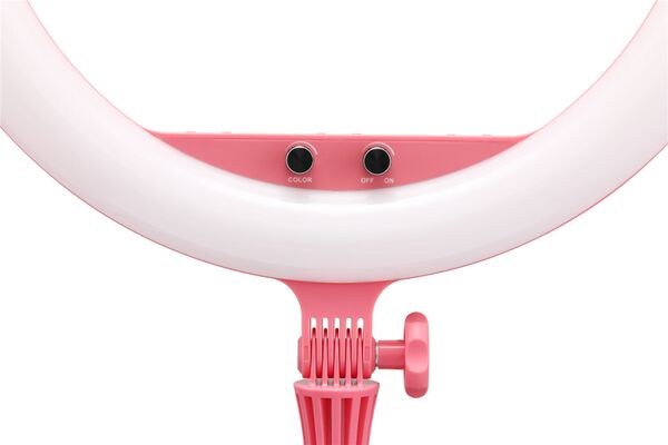 Godox LR150P - LED Ring Licht mit Smartphonehalterung  pink