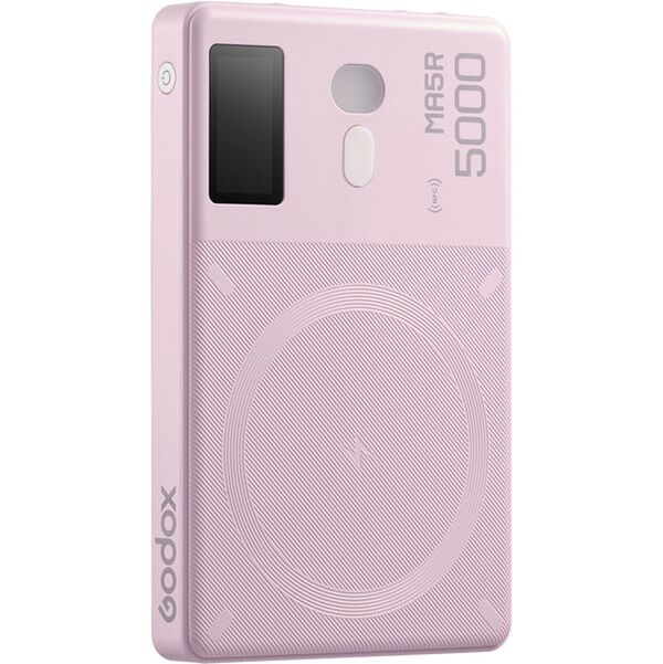Godox MA5R RGB-Panelleuchte und Powerbank  pink