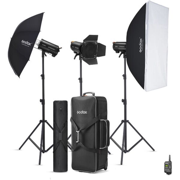 Godox QT600IIIM-D - Studioblitz Kit (3xQT600IIIM & Zubehör) 
