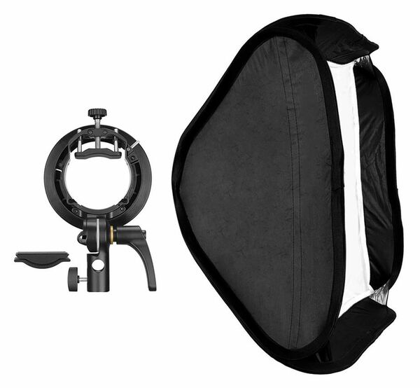 Godox S2 type Bracket Bowens + Softbox  80x80cm