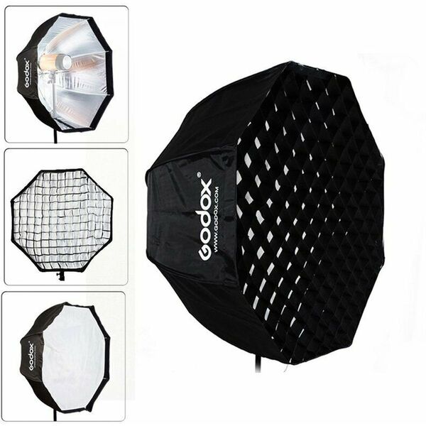 Godox Softbox mit Schirmanschluss + Raster  120cm