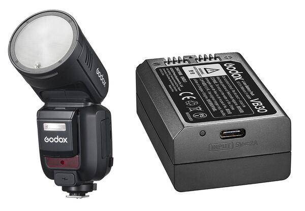 Godox Speedlite V100 + Zusatz Akku  Nikon