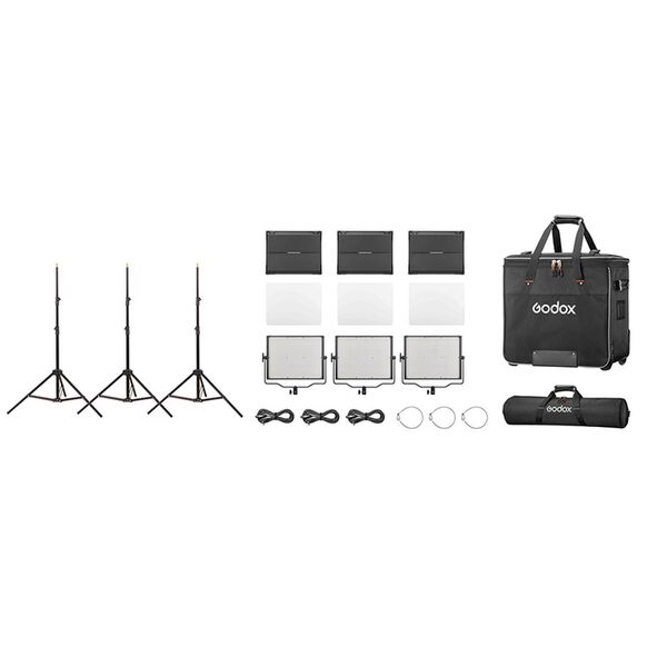 Godox Studio LED-Lichtpaneel 3-Licht-Set  P120D K2