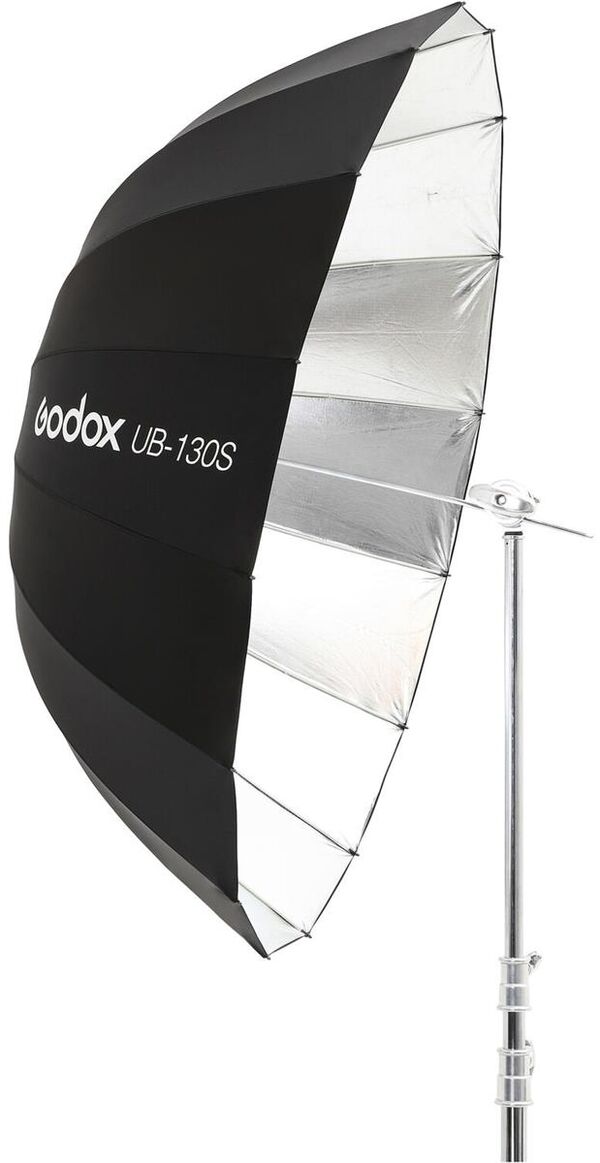 Godox UB-130S - Parabolic reflective studio umbrella  silber 130cm