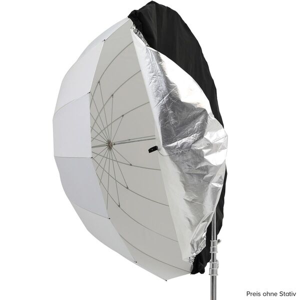 Godox UB-130W Parabolschirm Schwarz / Weiß & 130cm Transparent Diffusor 