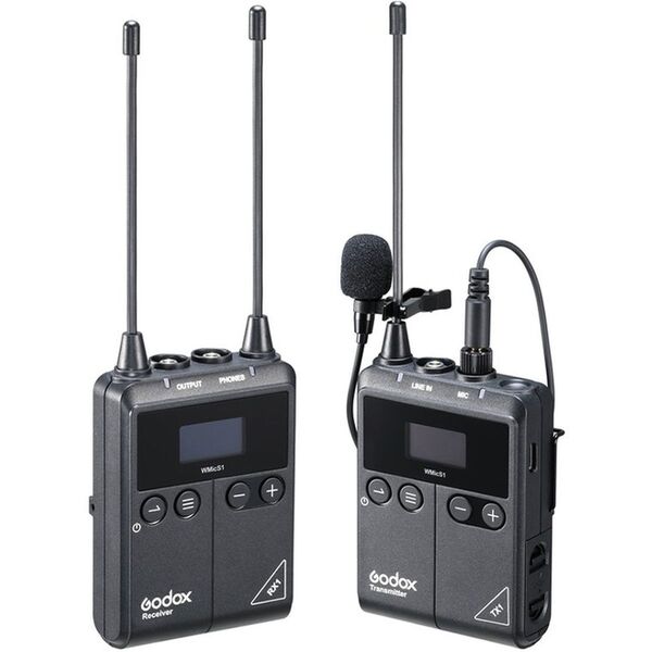 Godox UHF Wireless & Lavalier Microphone Kit (TX1/RX1/LMS 12 AXL) 