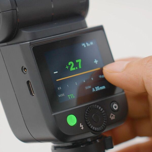 Godox V480 mit Akku  Micro Four Thirds