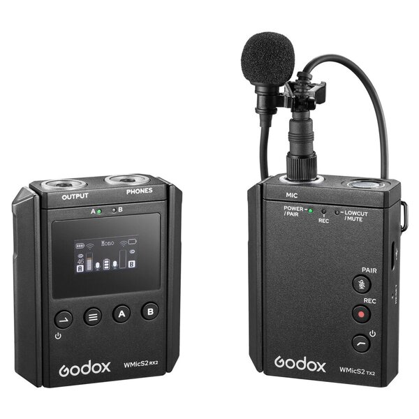 Godox WMicS2 Kit1 - Kit UHF Wireless Mic System (1 x RX2 + 1 x TX2) 