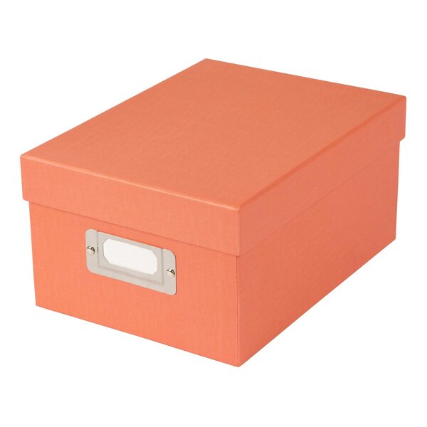 goldbuch Aufbewahrungsbox Bella Vista mit 8 Registrierkarten  lachs