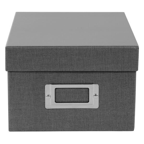 goldbuch Aufbewahrungsbox Bella Vista mit 8 Registrierkarten  grau