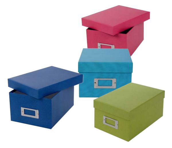 goldbuch Aufbewahrungsbox Bella Vista mit 8 Registrierkarten  blau