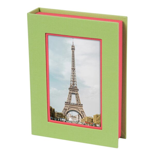 goldbuch Aufbewahrungsbox Bella Vista mit Bildausschnitt  limette/koralle