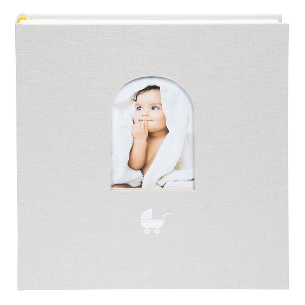 goldbuch Babyalbum Cozy Nest 30x31 58 Seiten mit 4 illustrierte Seiten  sandgrau