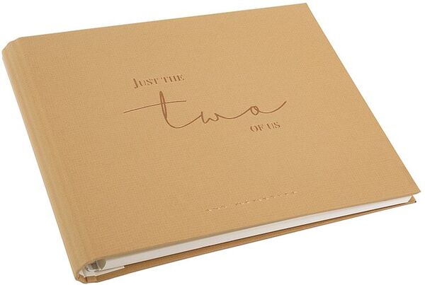 goldbuch Foto-Gästebuch mit verdeckter Spirale just the two of us 29x23 cm 50 Seiten weiß  braun