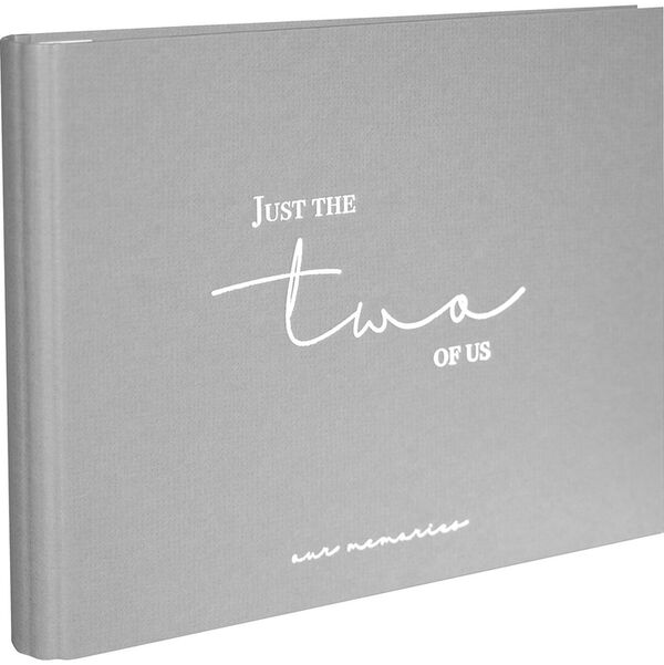 goldbuch Foto-Gästebuch mit verdeckter Spirale just the two of us 29x23 cm 50 Seiten weiß  grau