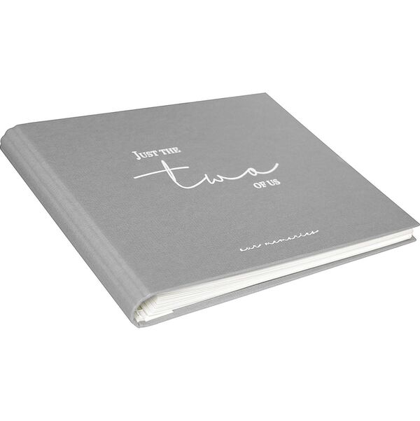goldbuch Foto-Gästebuch mit verdeckter Spirale just the two of us 29x23 cm 50 Seiten weiß  grau