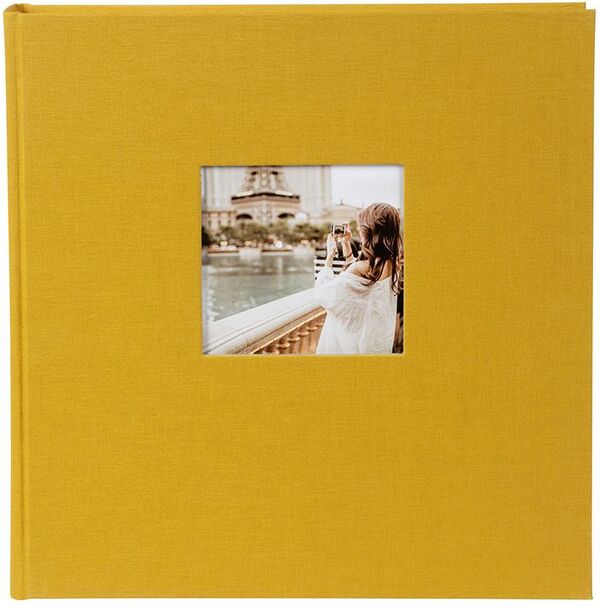 goldbuch Fotoalbum Bella Vista 30x31 60 schwarze Seiten  senf