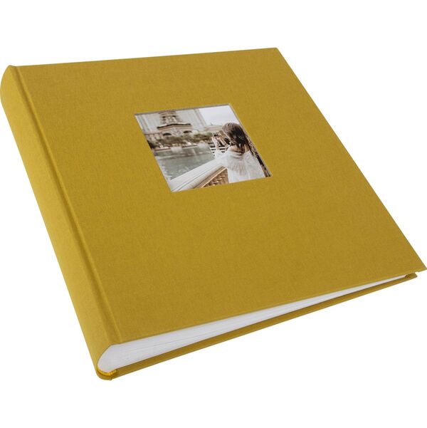 goldbuch Fotoalbum Bella Vista Trend 30x31 100 weiße Seiten  senf
