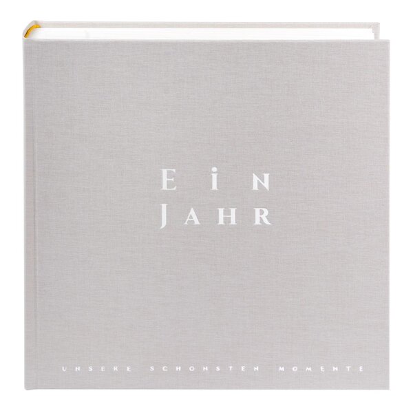 goldbuch Fotoalbum ein Jahr inkl. 6 farbigen, illustrierten Blättern  sandgrau