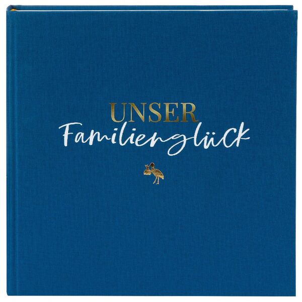 goldbuch Fotoalbum Linum 2.0 Familienglück 30x31 60 Seiten weiß  blau