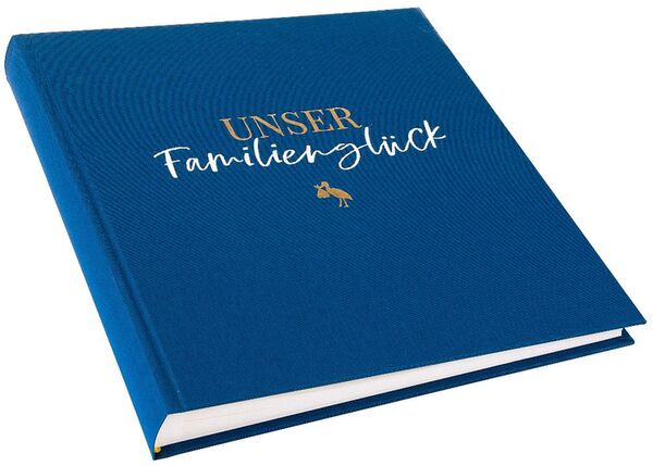goldbuch Fotoalbum Linum 2.0 Familienglück 30x31 60 Seiten weiß  blau