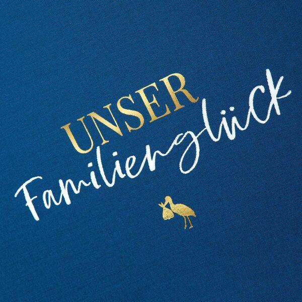 goldbuch Fotoalbum Linum 2.0 Familienglück 30x31 60 Seiten weiß  blau