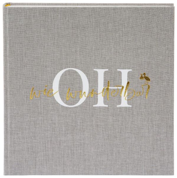 goldbuch Fotoalbum Linum 2.0 Oh wie wunderbar 30x31 60 Seiten weiß  grau