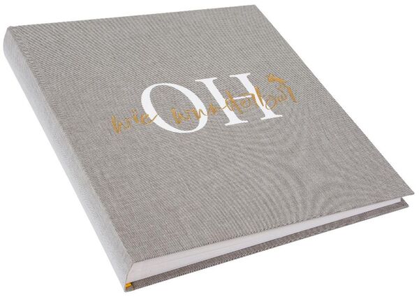 goldbuch Fotoalbum Linum 2.0 Oh wie wunderbar 30x31 60 Seiten weiß  grau