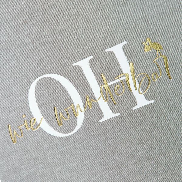 goldbuch Fotoalbum Linum 2.0 Oh wie wunderbar 30x31 60 Seiten weiß  grau